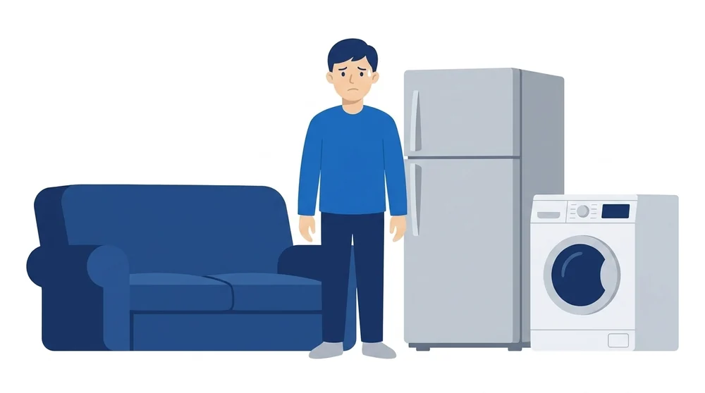 大型の家具・家電を運び出せない